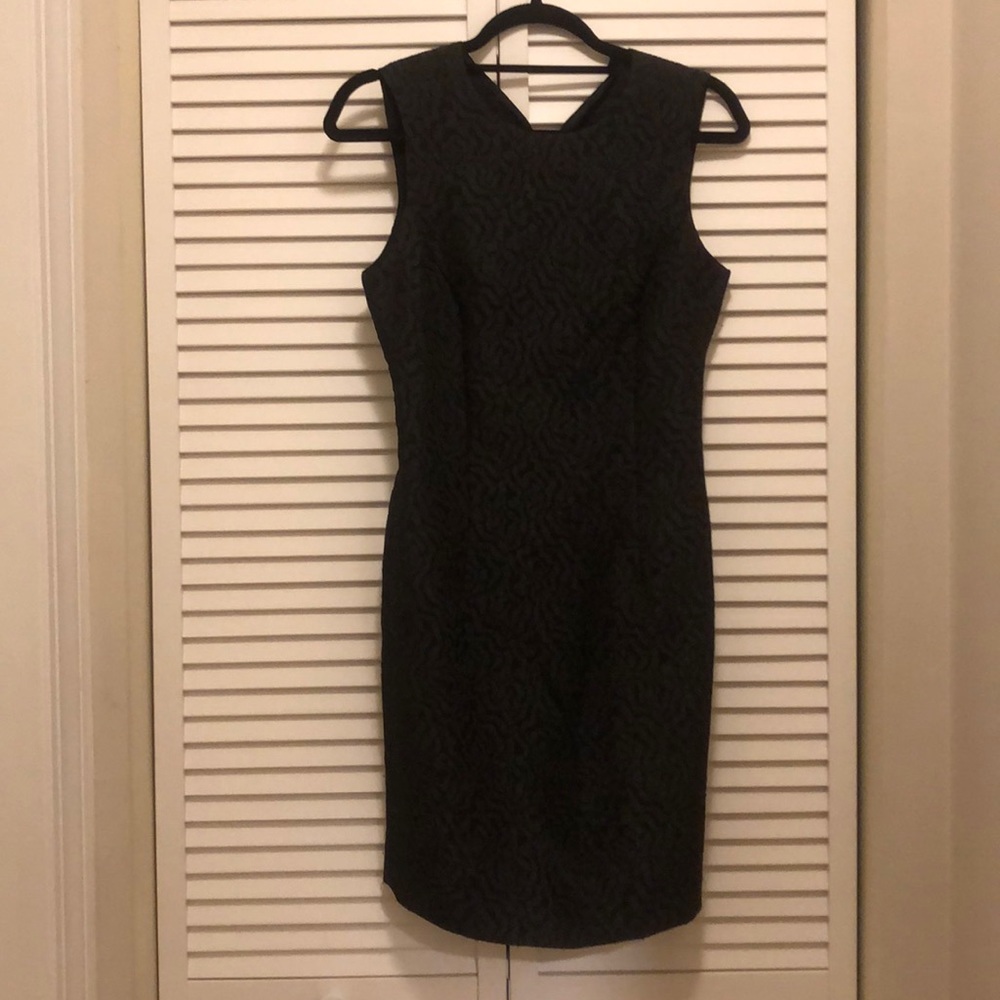 Zara open back black dress